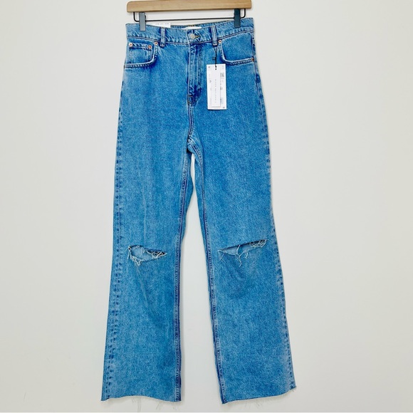 Zara Jeans Zara 9s Full Length Jeans Ripped Arizona Blue Distressed